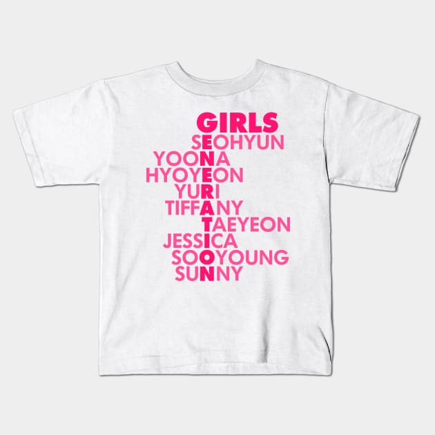 GIRL'S GENERATION Font Kids T-Shirt by skeletonvenus